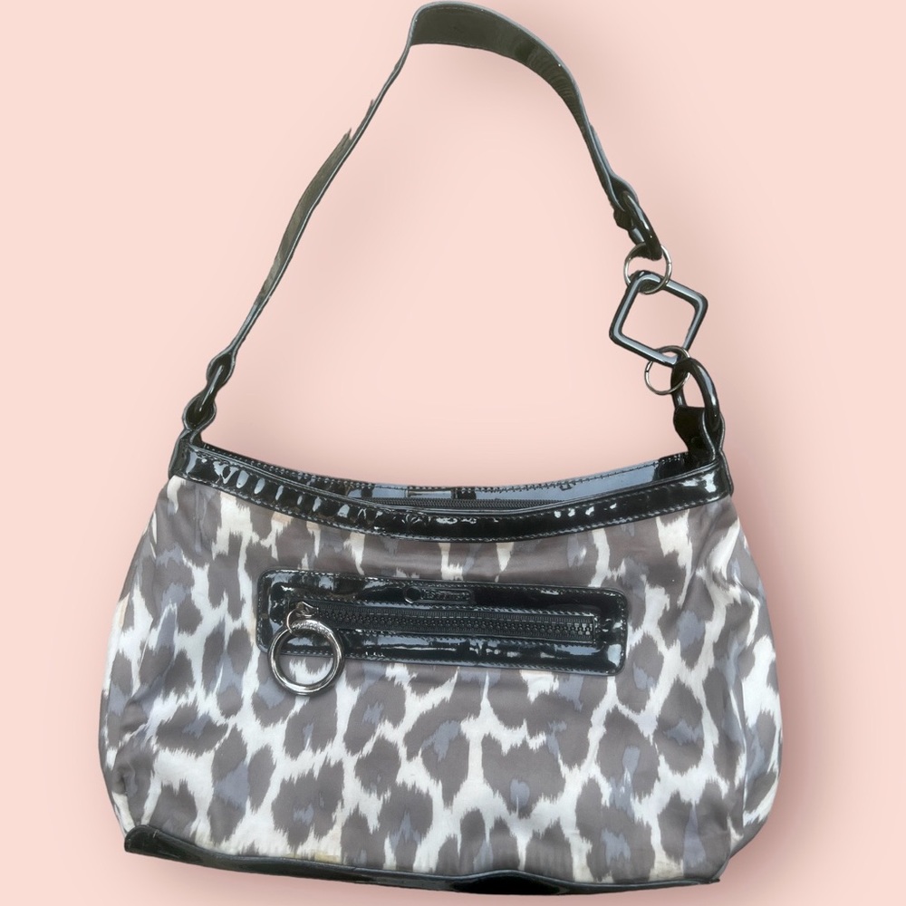 LeSportsac Boutique Leopard Print grey & black Shoulder small Purse